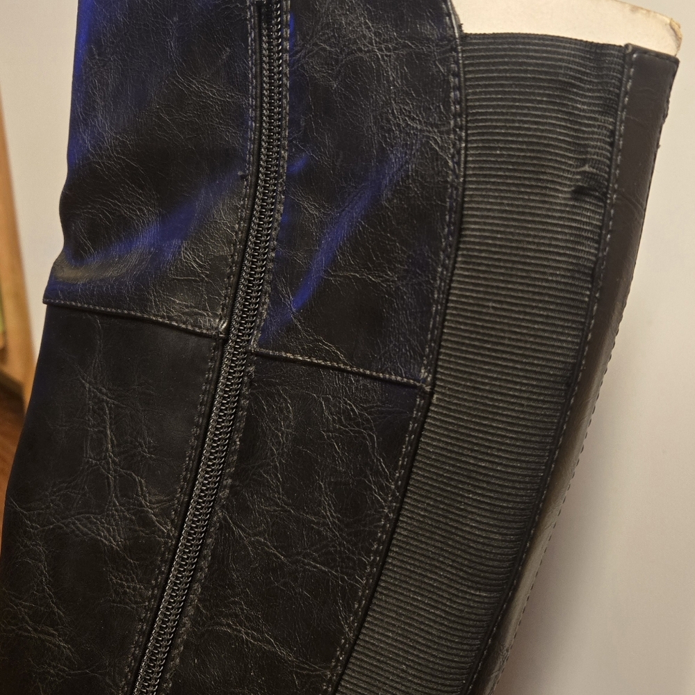 Roccio By Yuu Womens Knee High Wide Fit Black Riding Boots Size 8.5 - Picture 6 of 12